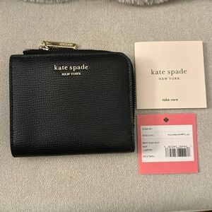 Kate spade black compact wallet